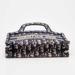 Pre Owned حقيبة يد توتس ديور ميني بوك  كانفاس مائل أزرق كحلي