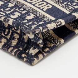 Pre Owned حقيبة يد توتس ديور ميني بوك  كانفاس مائل أزرق كحلي