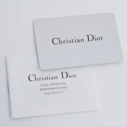 Pre Owned Dior Black Pleated Satin Frame Chain Clutch