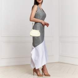 Pre Owned Dior White Leather Delices Mini Shoulder Bag