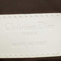 Pre Owned Dior White Leather Delices Mini Shoulder Bag