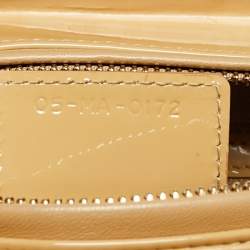 Pre Owned Dior Beige Cannage Patent Leather Large Lady Dior Tote