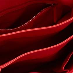 Pre Owned Dior Coral Orange Leather Large Diorling Shoulder Bag