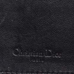 Pre Owned Dior Black Cannage Leather Lady Dior Continental Wallet
