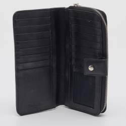 Pre Owned Dior Black Cannage Leather Lady Dior Continental Wallet