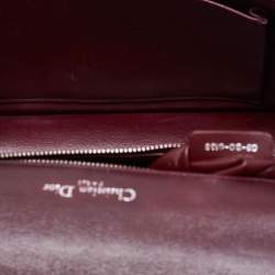 مملوكة مسبقًا Dior Burgundy Cannage Leather Medium Diorama Shoulder Bag