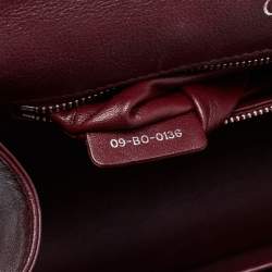 مملوكة مسبقًا Dior Burgundy Cannage Leather Medium Diorama Shoulder Bag