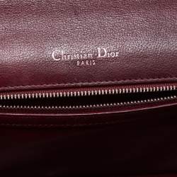 مملوكة مسبقًا Dior Burgundy Cannage Leather Medium Diorama Shoulder Bag