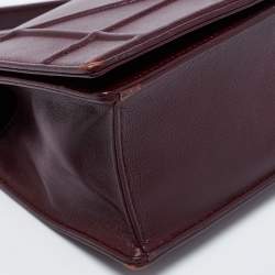 مملوكة مسبقًا Dior Burgundy Cannage Leather Medium Diorama Shoulder Bag