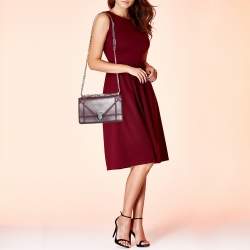 مملوكة مسبقًا Dior Burgundy Cannage Leather Medium Diorama Shoulder Bag