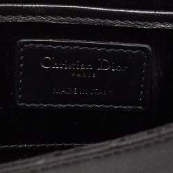 مملوكة مسبقًا Dior Black Satin and Sequins Lady Dior Chain Clutch