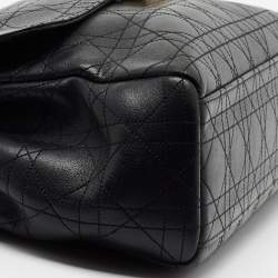 Pre Owned Dior Black Cannage Leather Large Diorling Shoulder Bag