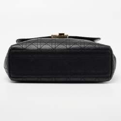 Pre Owned Dior Black Cannage Leather Large Diorling Shoulder Bag