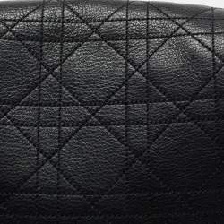 Pre Owned Dior Black Cannage Leather Large Diorling Shoulder Bag