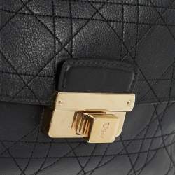 Pre Owned Dior Black Cannage Leather Large Diorling Shoulder Bag