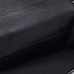 مملوكة مسبقًا محفظة ديور جلد نقشة التمساح لامع سوداء مضغوطة