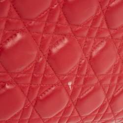 Pre Owned Dior Multicolor Cannage Leather Medium Lady Dior Tote