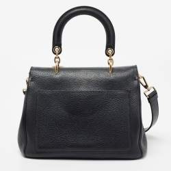 Pre Owned Dior Black Leather Small Be Dior Flap Top Handle Bag