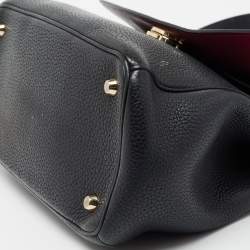 Pre Owned Dior Black Leather Small Be Dior Flap Top Handle Bag