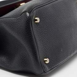 Pre Owned Dior Black Leather Small Be Dior Flap Top Handle Bag