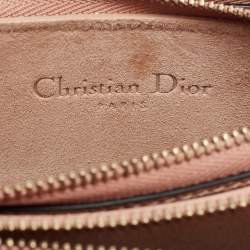 Pre Owned Dior Beige Leather Saddle Triple Zip Crossbody Bag