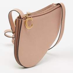 Pre Owned Dior Beige Leather Saddle Triple Zip Crossbody Bag