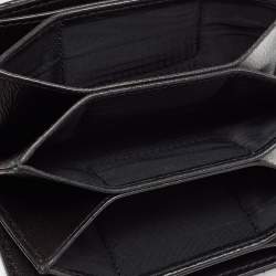 Pre Owned Dior Black Cannage Leather Lady Dior 5 Gusset Card Holder