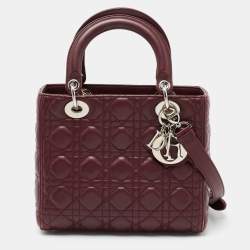 Burgundy christian 2025 dior bag