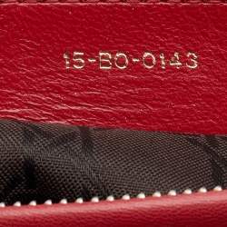Pre Owned Dior Red Leather Large Lady Dior Tote