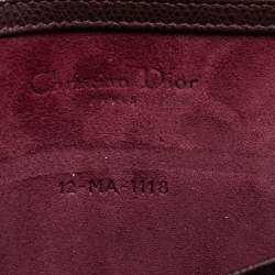 Pre Owned Dior Burgundy Leather Saddle Wallet on Chain