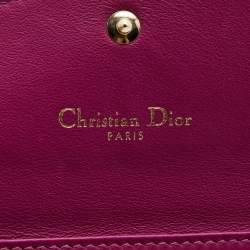 Pre Owned Dior Black Leather Flap Continental Wallet