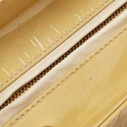 Pre Owned Dior Beige Patent Leather Large Lady Dior Tote