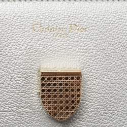 Pre Owned Dior Silver Leather Medium Diorever Tote