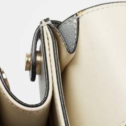 Pre Owned Dior Silver Leather Medium Diorever Tote