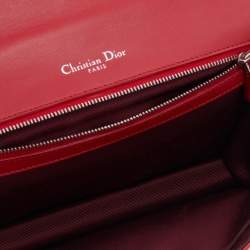Pre Owned Dior Red Leather Medium Diorama Flap Bag