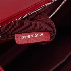 Pre Owned Dior Red Leather Medium Diorama Flap Bag