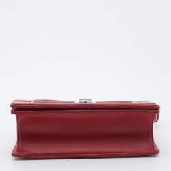 Pre Owned Dior Red Leather Medium Diorama Flap Bag