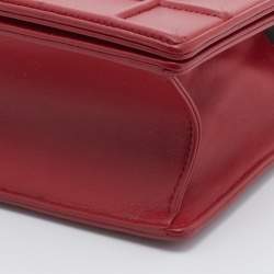 Pre Owned Dior Red Leather Medium Diorama Flap Bag