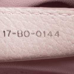 Pre Owned Dior Pink Leather Medium Lady Dior Tote