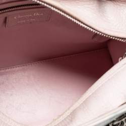 Pre Owned Dior Pink Leather Medium Lady Dior Tote