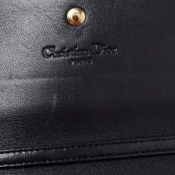 Pre Owned Dior Black Cannage Leather Lady Dior Wallet on Chain