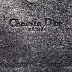 Pre Owned Dio Black Leather Lady Dior Wallet On Chain