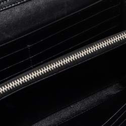 Pre Owned Dio Black Leather Lady Dior Wallet On Chain