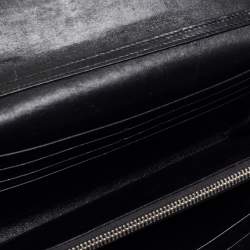 Pre Owned Dio Black Leather Lady Dior Wallet On Chain