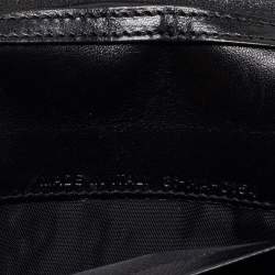 Pre Owned Dio Black Leather Lady Dior Wallet On Chain