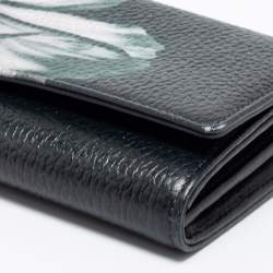 Pre Owned Dio Black Leather Lady Dior Wallet On Chain