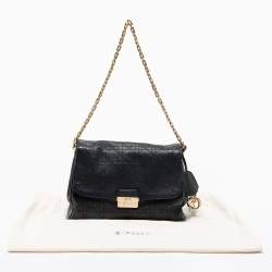 Pre Owned Dior Black Cannage Leather Large Diorling Shoulder Bag