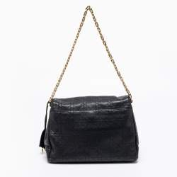 Pre Owned Dior Black Cannage Leather Large Diorling Shoulder Bag