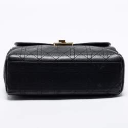Pre Owned Dior Black Cannage Leather Large Diorling Shoulder Bag