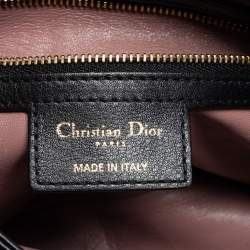 Pre Owned Dior Black Cannage Leather Large Diorling Shoulder Bag